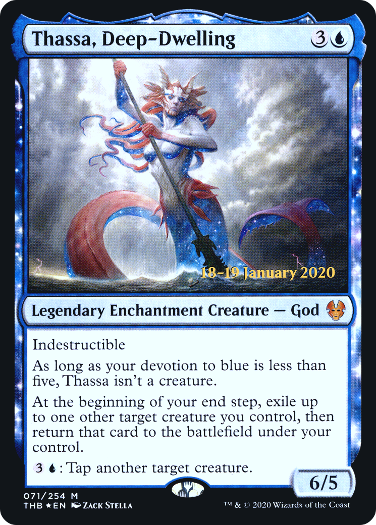 Thassa, Deep-Dwelling (PRE-071) - Theros Beyond Death Promos: (enchantment) Foil