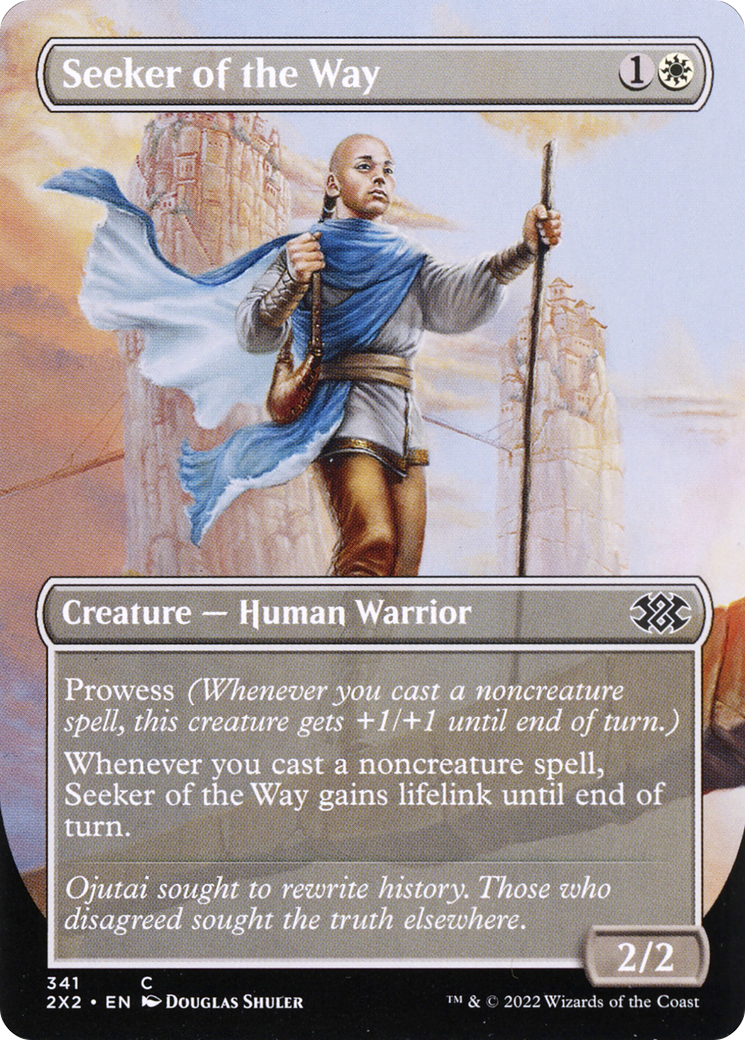 Seeker of the Way (Borderless) (2X2-341) - Double Masters 2022 Foil