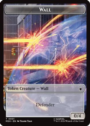 Wall // Moloid Double-Sided Token (MSH-1 // 13) - Marvel Super Heroes