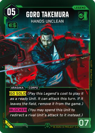 Goro Takemura - Hands Unclean (012) - Embracing Power  Retail Starter Deck Foil