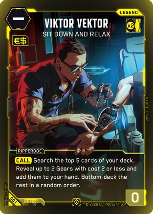 Viktor Vektor - Sit Down and Relax (001) - The Heist  Retail Starter Deck Foil