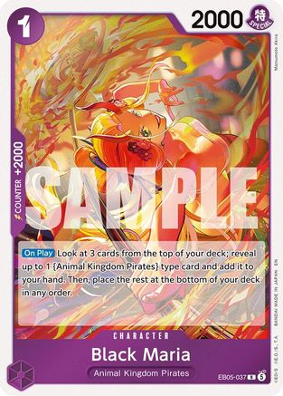 Black Maria (Alternate Art) (EB05-037) - Extra Booster: One Piece Heroines Edition Vol. 2 Foil