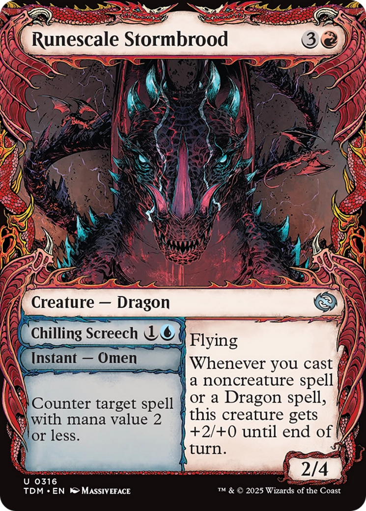 Runescale Stormbrood (Showcase) (TDM-316) - Tarkir: Dragonstorm: (Showcase)