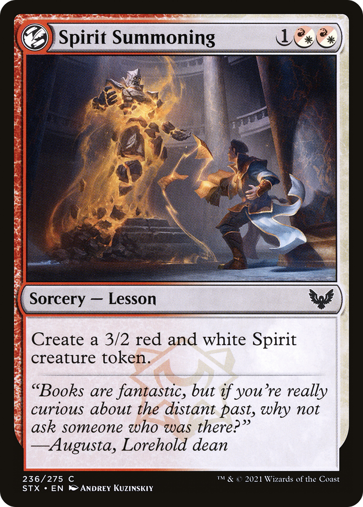 Spirit Summoning (STX-236) - Strixhaven: School of Mages: (lesson) Foil