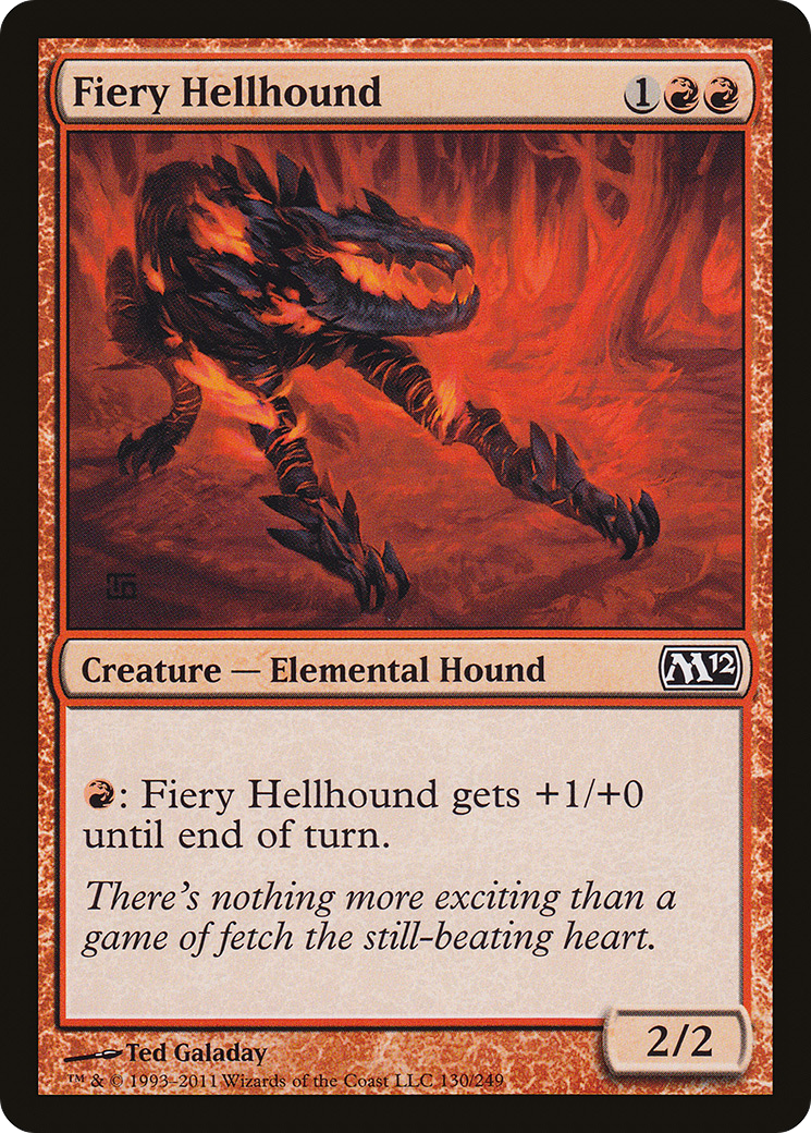 Fiery Hellhound (M12-130) - Magic 2012 Foil