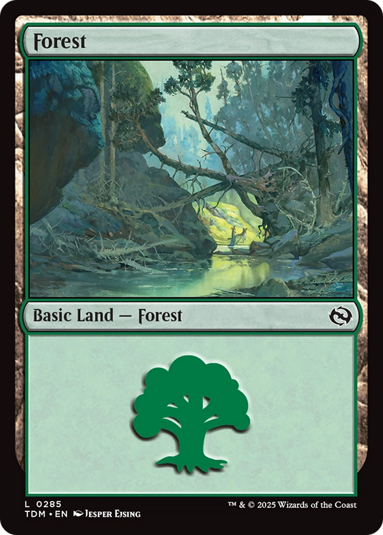 Forest (0285) (TDM-285) - Tarkir: Dragonstorm Foil