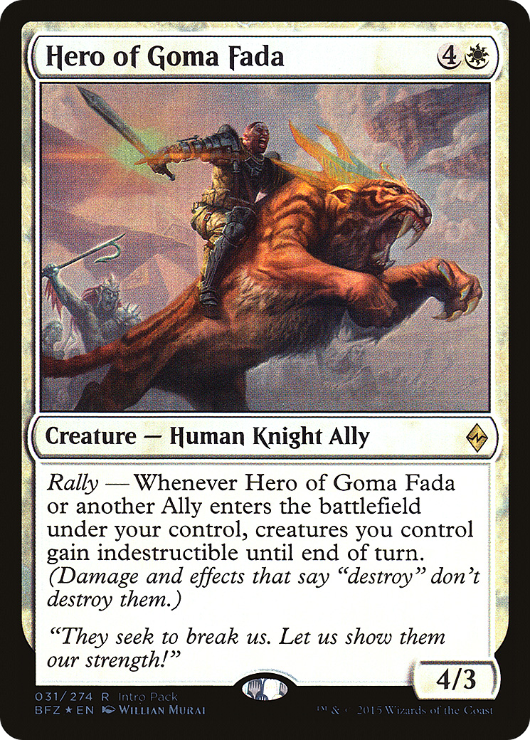Hero of Goma Fada (UMP-031) - Battle for Zendikar Promos Foil