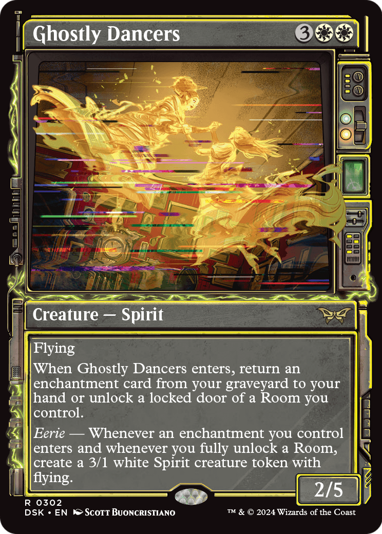 Ghostly Dancers (Showcase) (DSK-302) - Duskmourn: House of Horror: (Showcase)