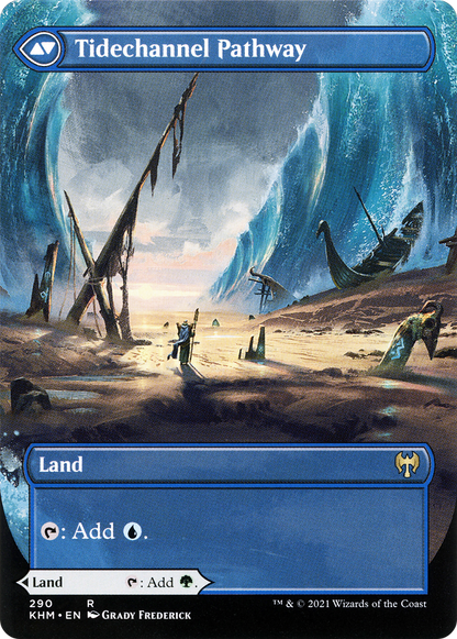 Barkchannel Pathway (Borderless) (KHM-290) - Kaldheim: (Showcase) Foil