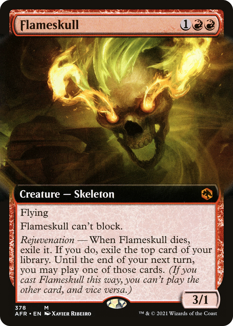 Flameskull (Extended Art) (AFR-378) - Adventures in the Forgotten Realms: (Extended Art) Foil