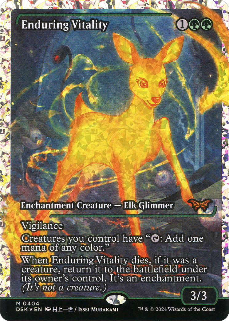 Enduring Vitality (Showcase) (Fracture Foil) (DSK-404) - Duskmourn: House of Horror: (Showcase) Foil