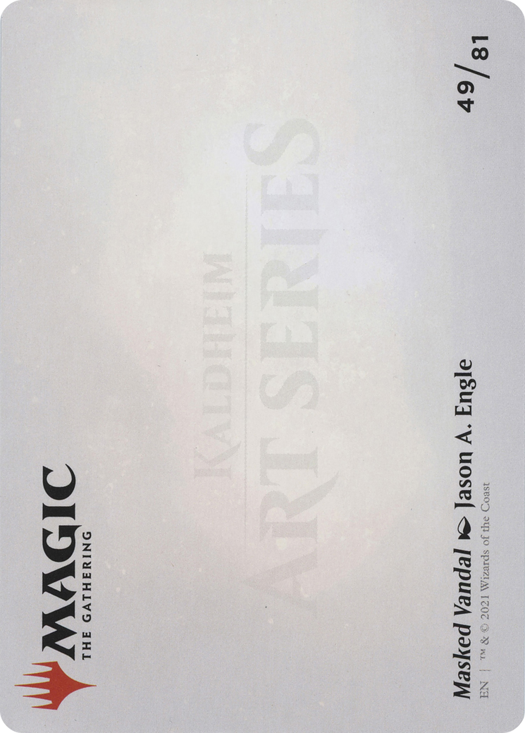 Masked Vandal // Masked Vandal (ASKHM-049) - Art Series: Kaldheim (Borderless) Foil