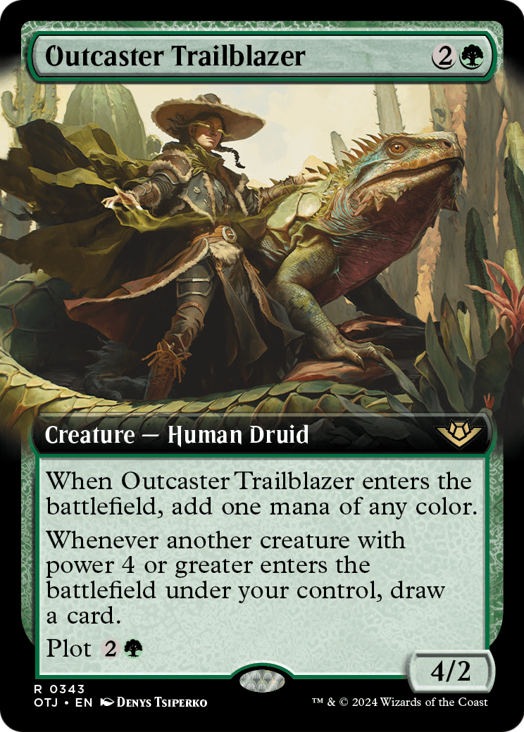 Outcaster Trailblazer (Extended Art) (OTJ-343) - Outlaws of Thunder Junction: (Extended Art) Foil