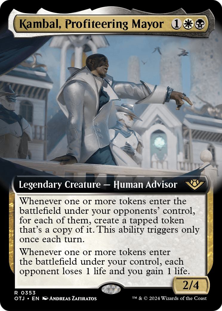 Kambal, Profiteering Mayor (Extended Art) (OTJ-353) - Outlaws of Thunder Junction: (Extended Art) Foil
