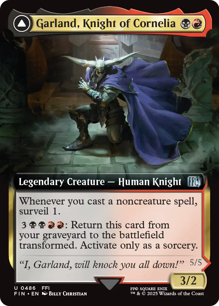 Garland, Knight of Cornelia (Extended Art) (FIN-486) - FINAL FANTASY: (Extended Art) Foil
