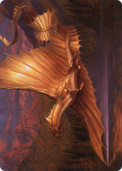 Adult Gold Dragon // Adult Gold Dragon (AAFR-058) - Adventures in the Forgotten Realms Art Series (Borderless)