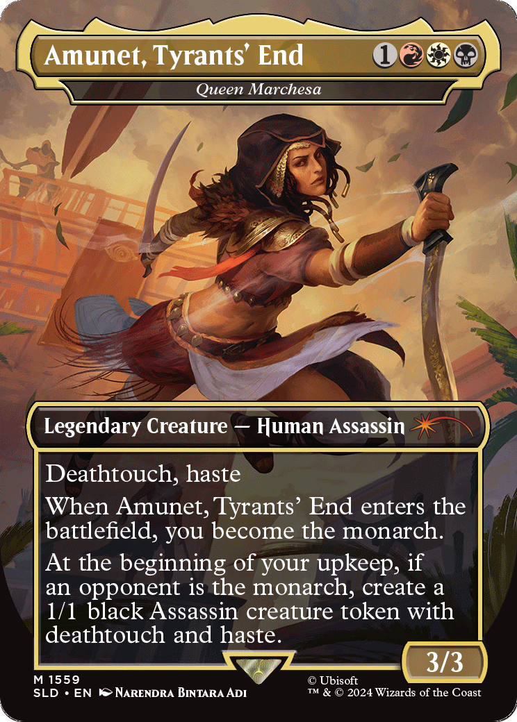 Amunet, Tyrants' End - Queen Marchesa (SLD-1559) - Secret Lair Drop / Amunet, Tyrants' End (Borderless)