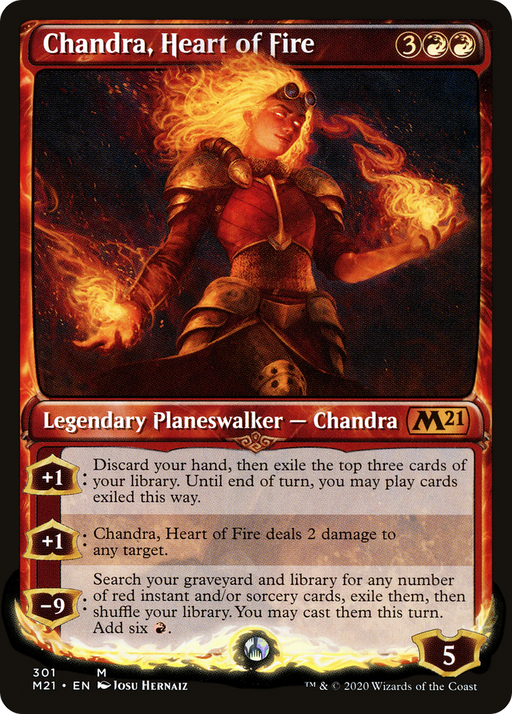 Chandra, Heart of Fire (Showcase) (M21-301) - Core Set 2021: (Showcase)