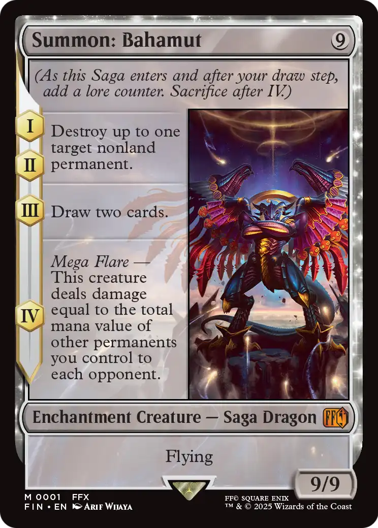 Summon: Bahamut (FIN-001) - FINAL FANTASY: (enchantment) Foil