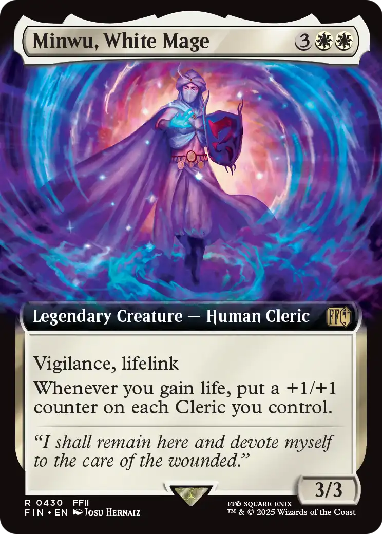 Minwu, White Mage (Extended Art) (FIN-430) - FINAL FANTASY: (Extended Art) Foil