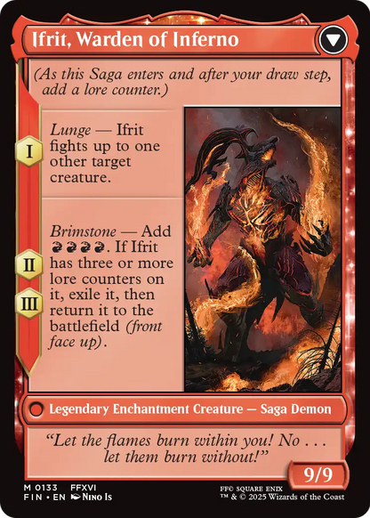 Clive, Ifrit's Dominant (FIN-133) - FINAL FANTASY: (enchantment)