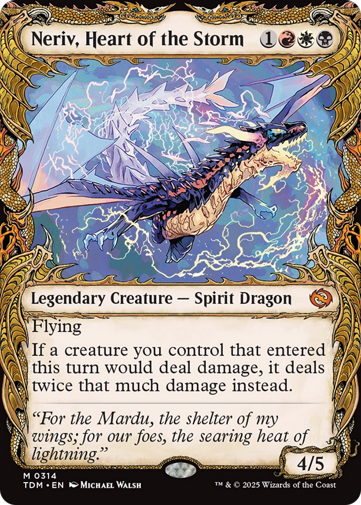 Neriv, Heart of the Storm (Showcase) (TDM-314) - Tarkir: Dragonstorm: (Showcase) Foil