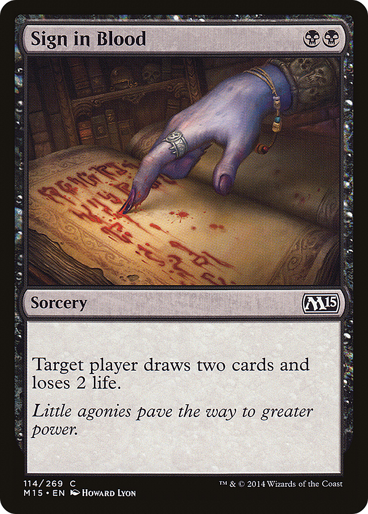 Sign in Blood (M15-114) - Magic 2015 Foil