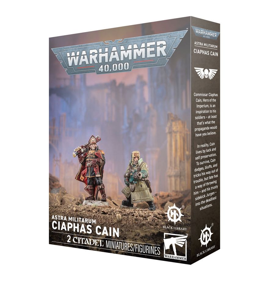 Astra Militarum Ciaphas Cain miniature – legendary Imperial Commissar character for Warhammer 40,000. Available at Game Roost NZ.