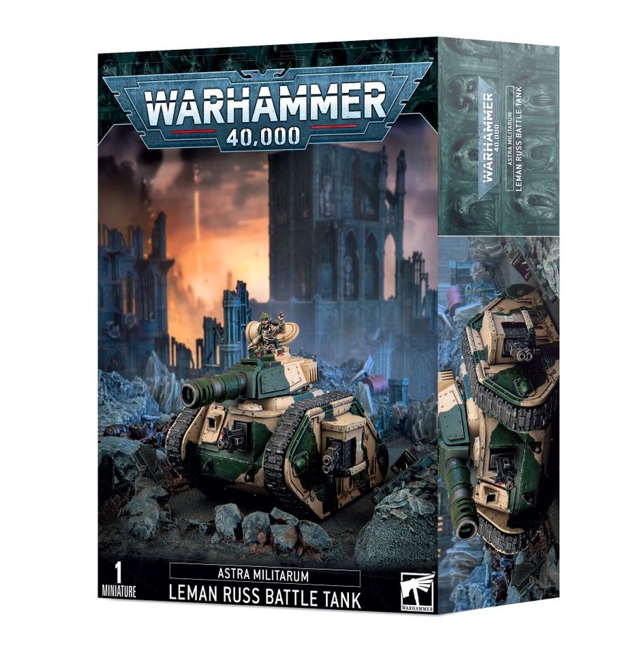 Astra Militarum Leman Russ Battle Tank – iconic Imperial Guard armored vehicle for Warhammer 40,000. Available at Game Roost NZ.