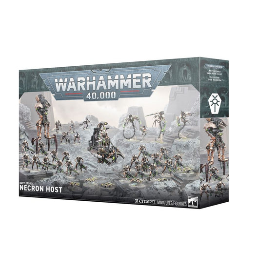 Battleforce Necron Host – Warhammer 40,000 army box featuring Necron warriors, characters, and elite units. Available at Game Roost NZ.