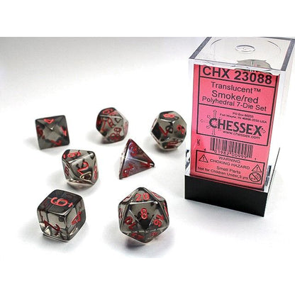 Chessex Polyhedral 7-Die Set - Translucent