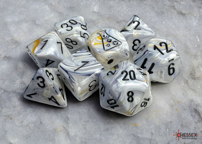 Chessex Polyhedral 7-Die Set - Marble