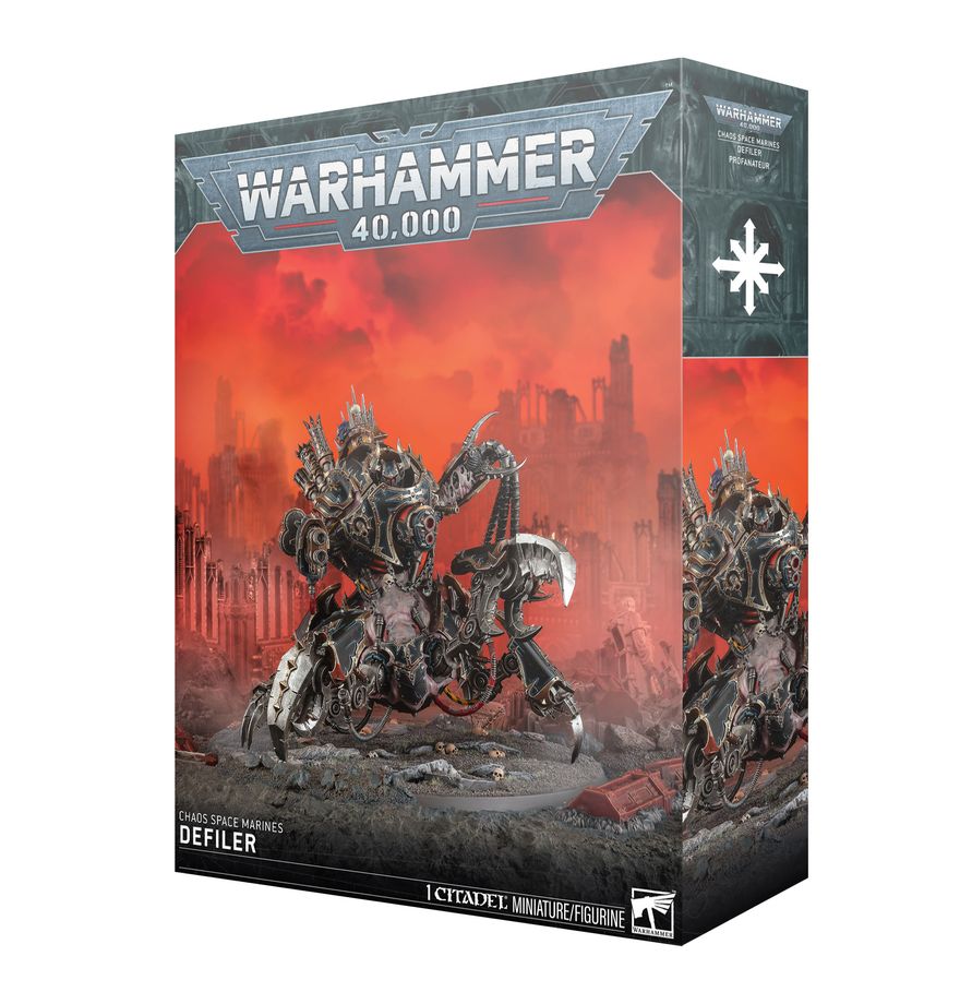 Chaos Space Marines Defiler – Warhammer 40,000 daemon engine walker armed with devastating heavy weapons. Available at Game Roost NZ.