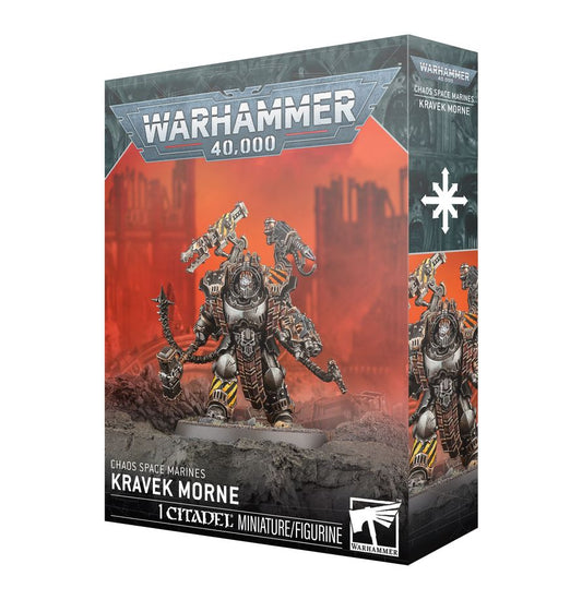 Chaos Space Marines Kravek Morne – Warhammer 40,000 character miniature. Available at Game Roost NZ.