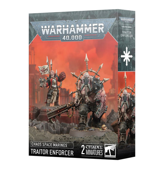Chaos Space Marines Traitor Enforcer miniature – Warhammer 40,000 model with brutal close-combat gear. Available at Game Roost NZ.
