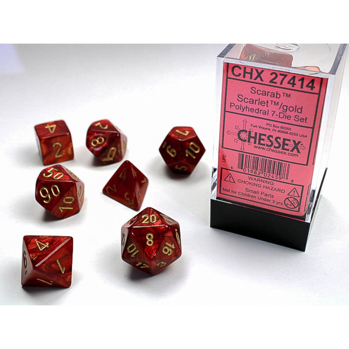 Chessex Polyhedral 7-Die Set - Scarab