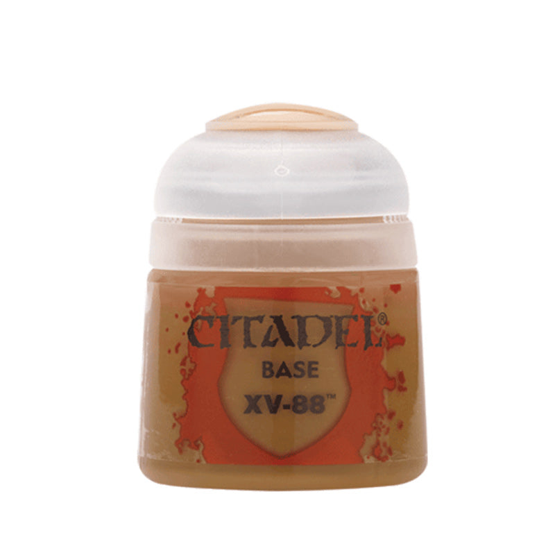 Citadel Base XV-88 12ml – earthy mid-brown acrylic paint by Games Workshop for Warhammer miniature basecoats, available at Game Roost!
