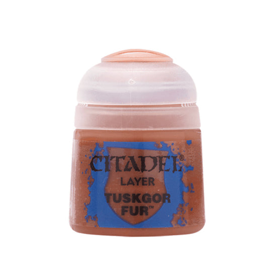 Citadel Layer: Tuskgor Fur (12ml) paint pot, official Citadel paint for Warhammer miniatures, product image available at Game Roost NZ.