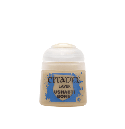 Citadel Layer: Ushabti Bone (12ml) paint pot, official Citadel paint for Warhammer miniatures, product image available at Game Roost NZ.