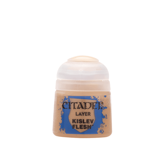 Citadel Layer Paint Kislev Flesh 12ml – Available at Game Roost NZ, perfect for miniature painting and highlighting skin tones.
