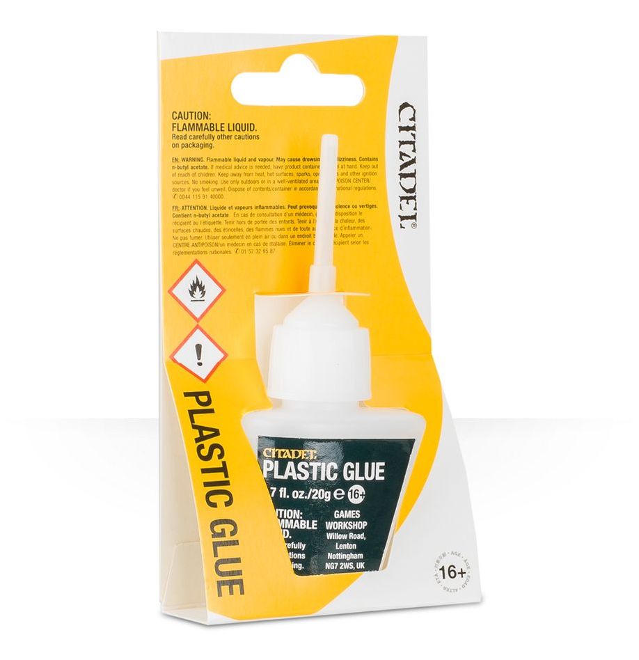 Citadel Plastic Glue bottle – official Warhammer miniature model adhesive available at Game Roost NZ – Auckland’s tabletop gaming and hobby store