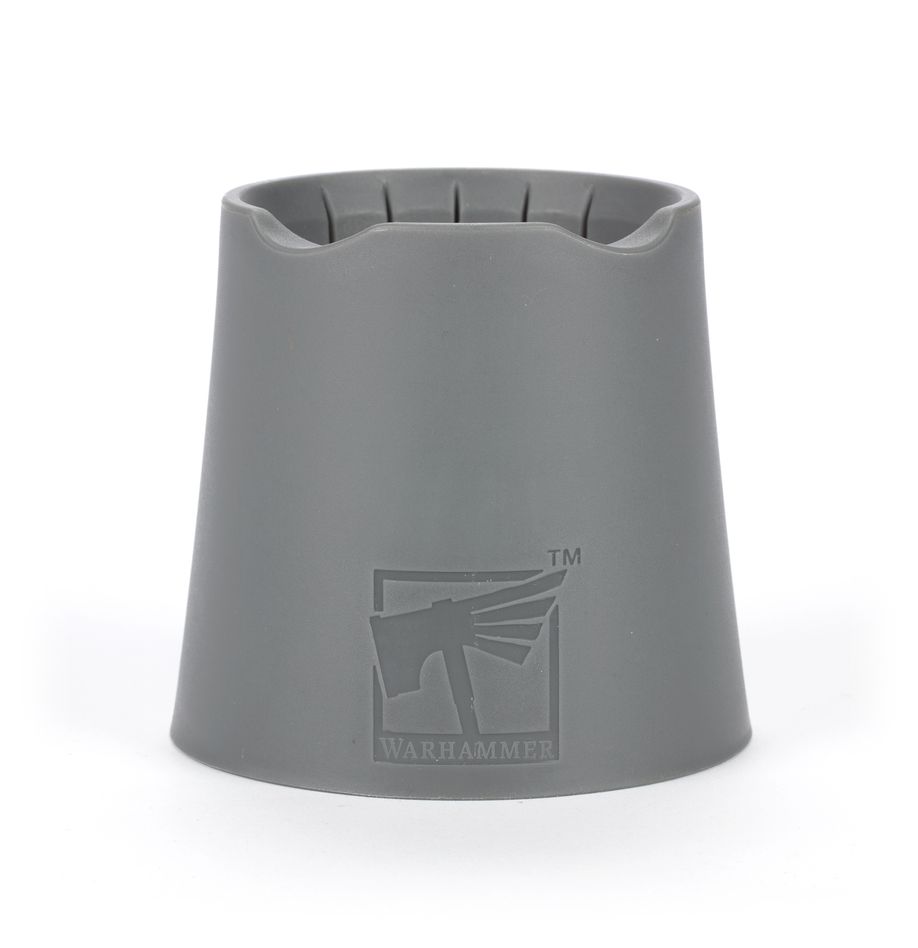 Citadel Warhammer Water Pot (60-07) – Durable paint rinse pot with brush-rest grooves, designed for miniature painting. Available at Game Roost NZ.