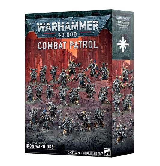 Combat Patrol Chaos Space Marines Iron Warriors – Warhammer 40,000 army starter set featuring Iron Warriors units. Available at Game Roost NZ.