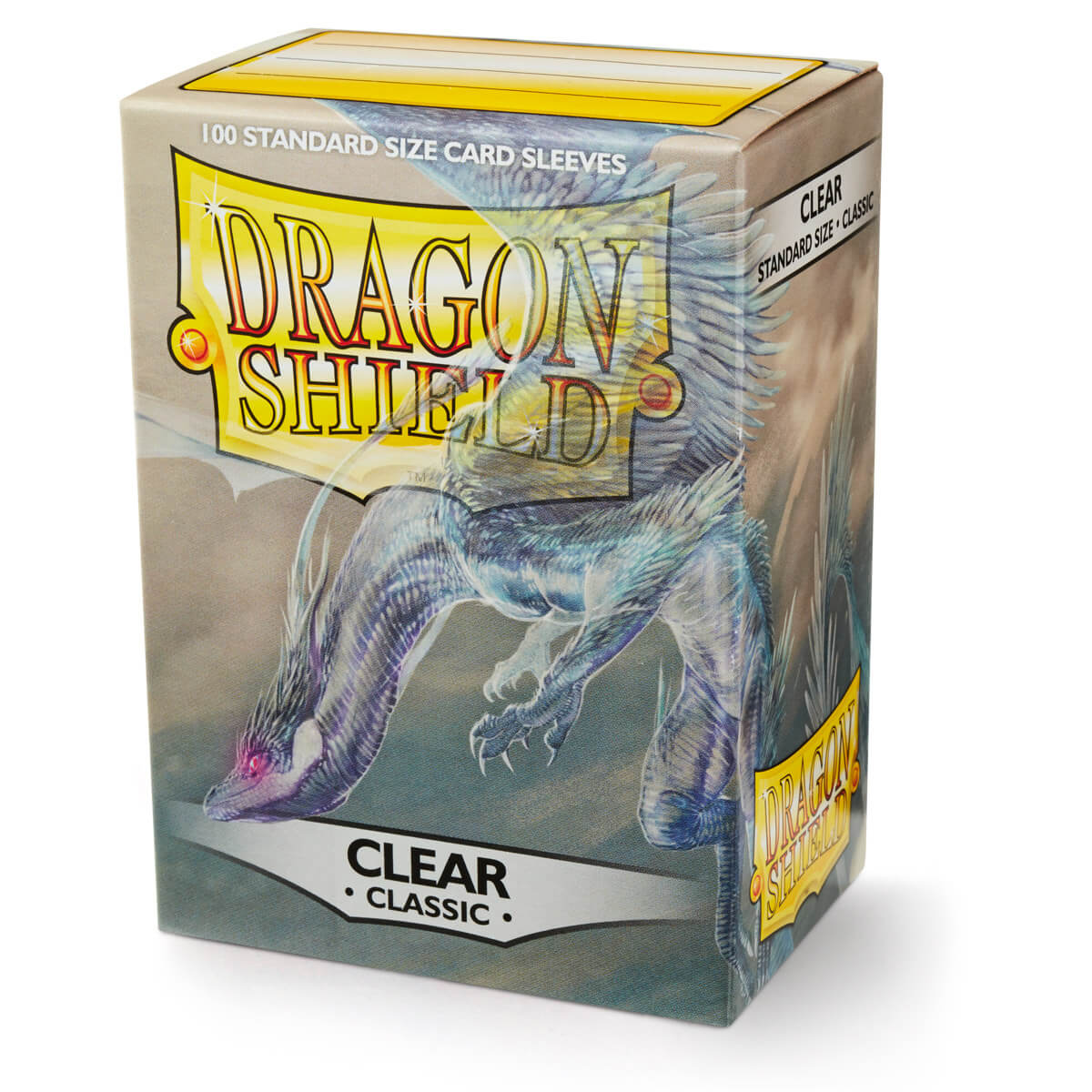 Dragon Shield Clear Classic Sleeves (100 pack) featuring durable, high-quality protection for your cards with a crystal-clear finish, perfect for card collectors and players