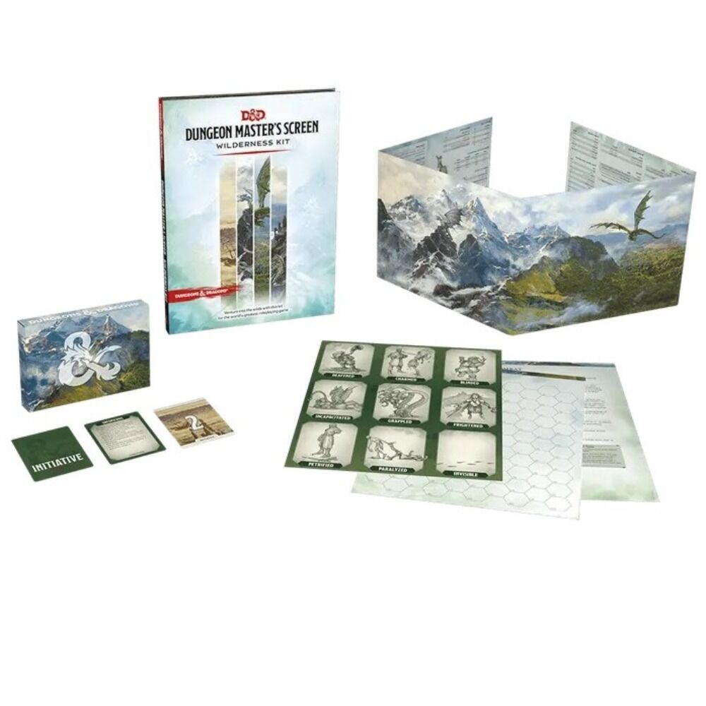 Official Dungeons & Dragons 2024 Dungeon Master's Screen – Wilderness Kit, available now at Game Roost, your safe haven for gaming.