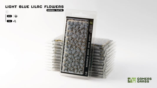 Gamers Grass: Light Blue Lilac Flowers for miniature bases, dioramas, and wargaming scenery – Game Roost NZ