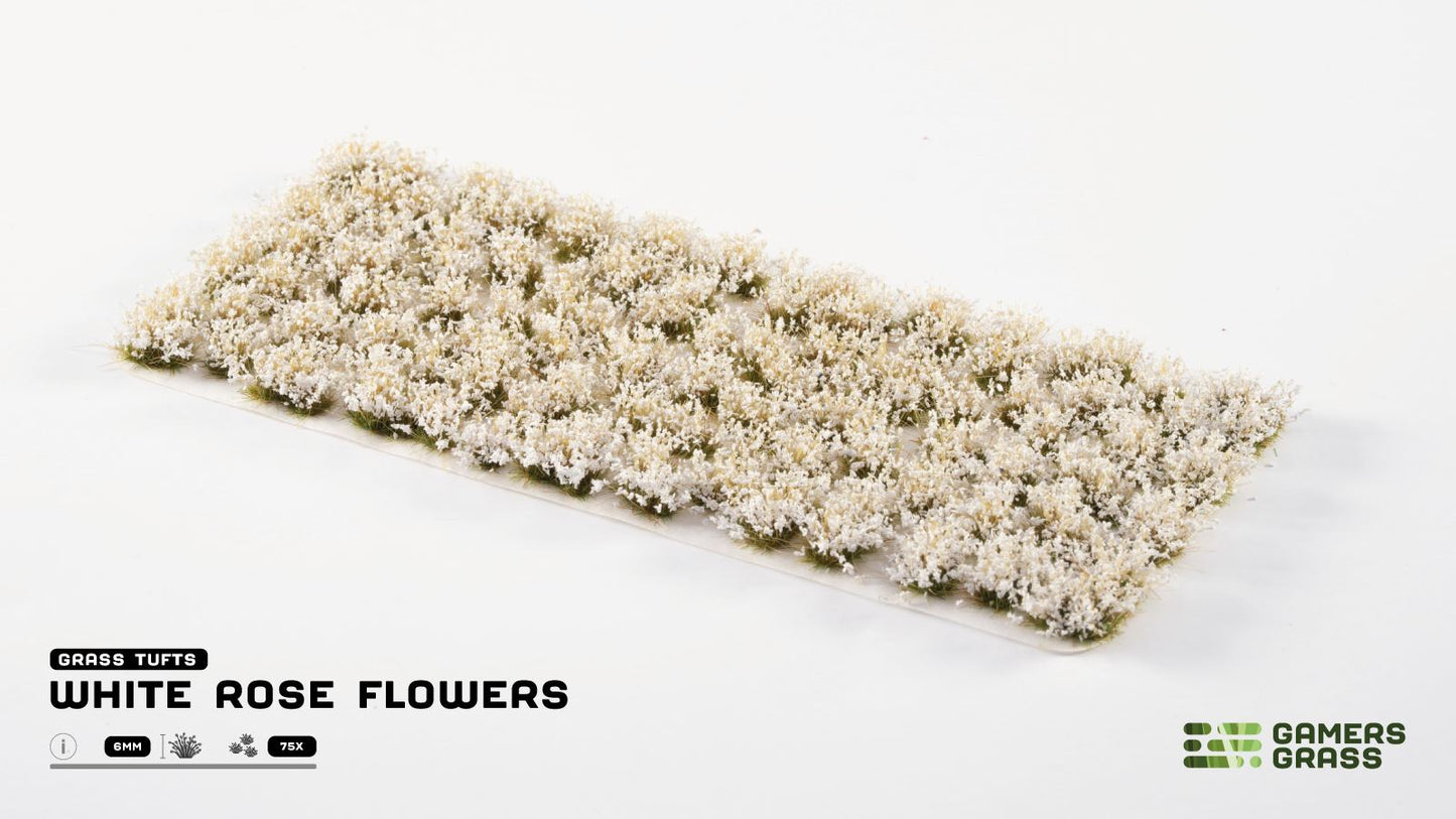 Gamers Grass: White Rose Flowers for miniature bases, dioramas, and wargaming scenery – Game Roost NZ