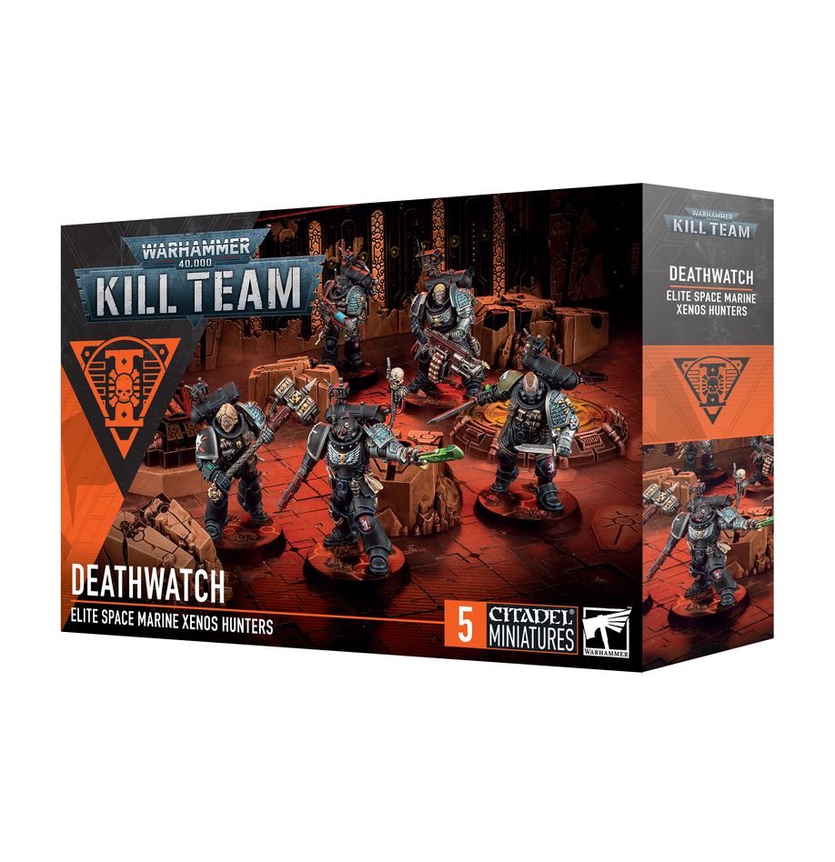 Kill Team: Deathwatch (103-93) – Elite Space Marine operatives armed with specialised weapons for Warhammer 40,000 skirmish missions. Available at Game Roost NZ.