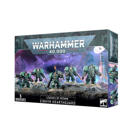 Leagues of Votann Einhyr Hearthguard miniatures – Warhammer 40,000 elite infantry available at Game Roost NZ – Auckland’s local store for Warhammer and tabletop gaming