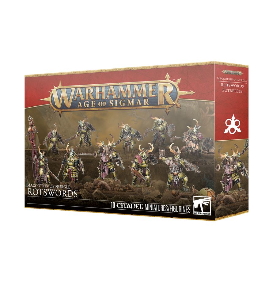 Maggotkin of Nurgle Rotswords – diseased Chaos warriors wielding corrupted blades in Warhammer Age of Sigmar. Available at Game Roost NZ.